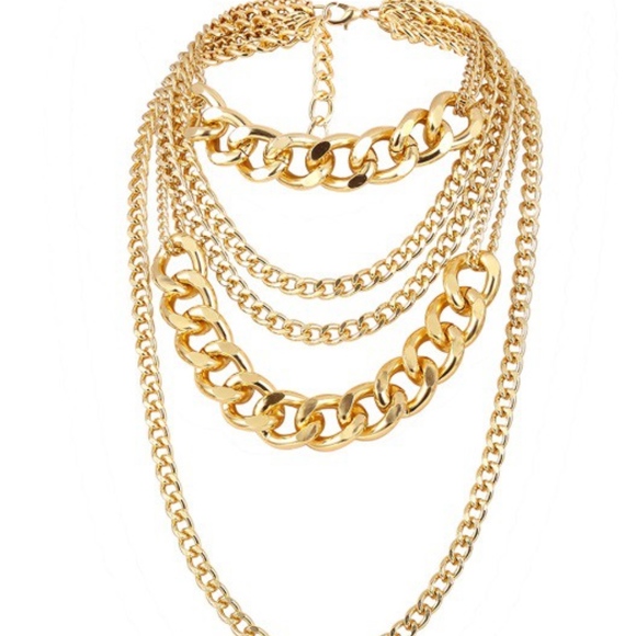 Multi Layer Chunky Necklace - Picture 3 of 4